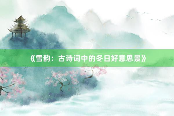 《雪韵：古诗词中的冬日好意思景》